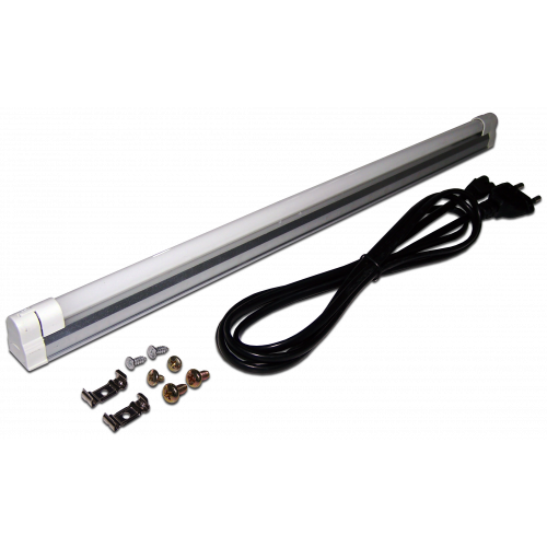 Лампа подсветки в напольный шкаф 19", 12W, белый свет, шнур 2 м